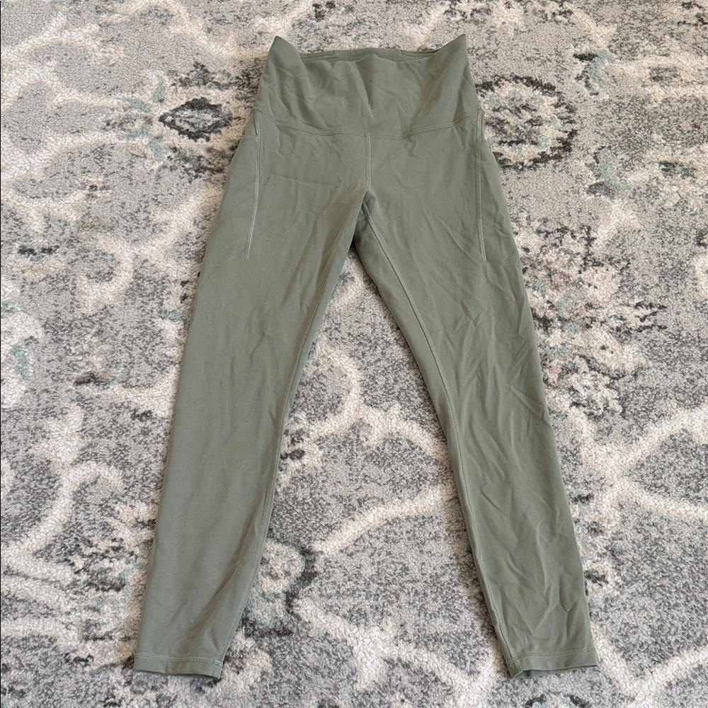 Lululemon Wunder Train High-Rise Tight with Pockets 25" in Laurel Green